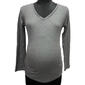 Womens Times Two Side Ruched Waffle Knit Maternity Tee - image 1