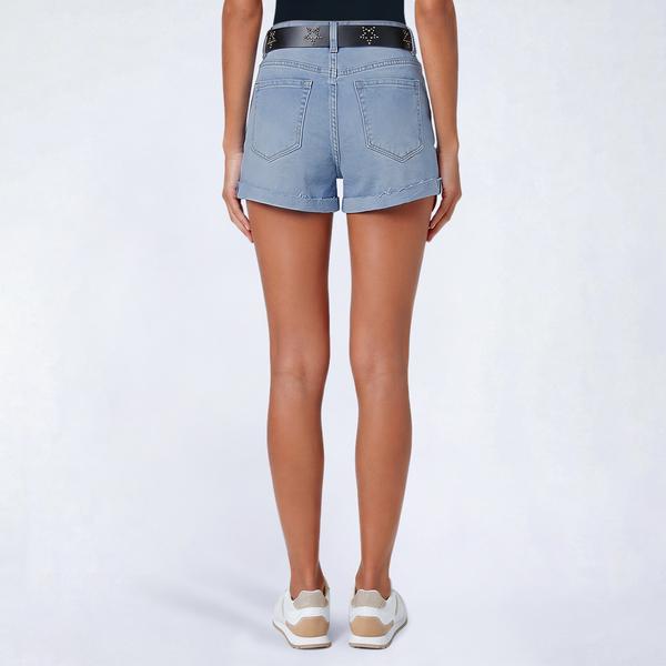 Juniors YMI® Raw Cuffed Belted Star Shorts