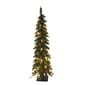 Santa's Workshop 5ft. Pre-Lit Pencil Slim Green Fir Tree - image 1