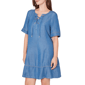Womens Ruby Rd. Set Sail Lace-Up Neck Shift Dress - image 5