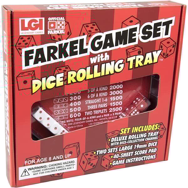 Legendary Games Farkel Rolling Tray Party Game - image 