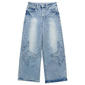 Girls (7-14) YMI(R) Fray Denim Star Wide Leg Jeans - image 1
