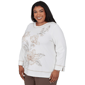Plus Size Alfred Dunner Luxe Be A Lady Floral Embroidery Blouse - image 3