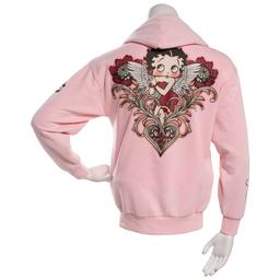 Juniors C-Life Betty Boop Large Back Screen Zip Hoodie