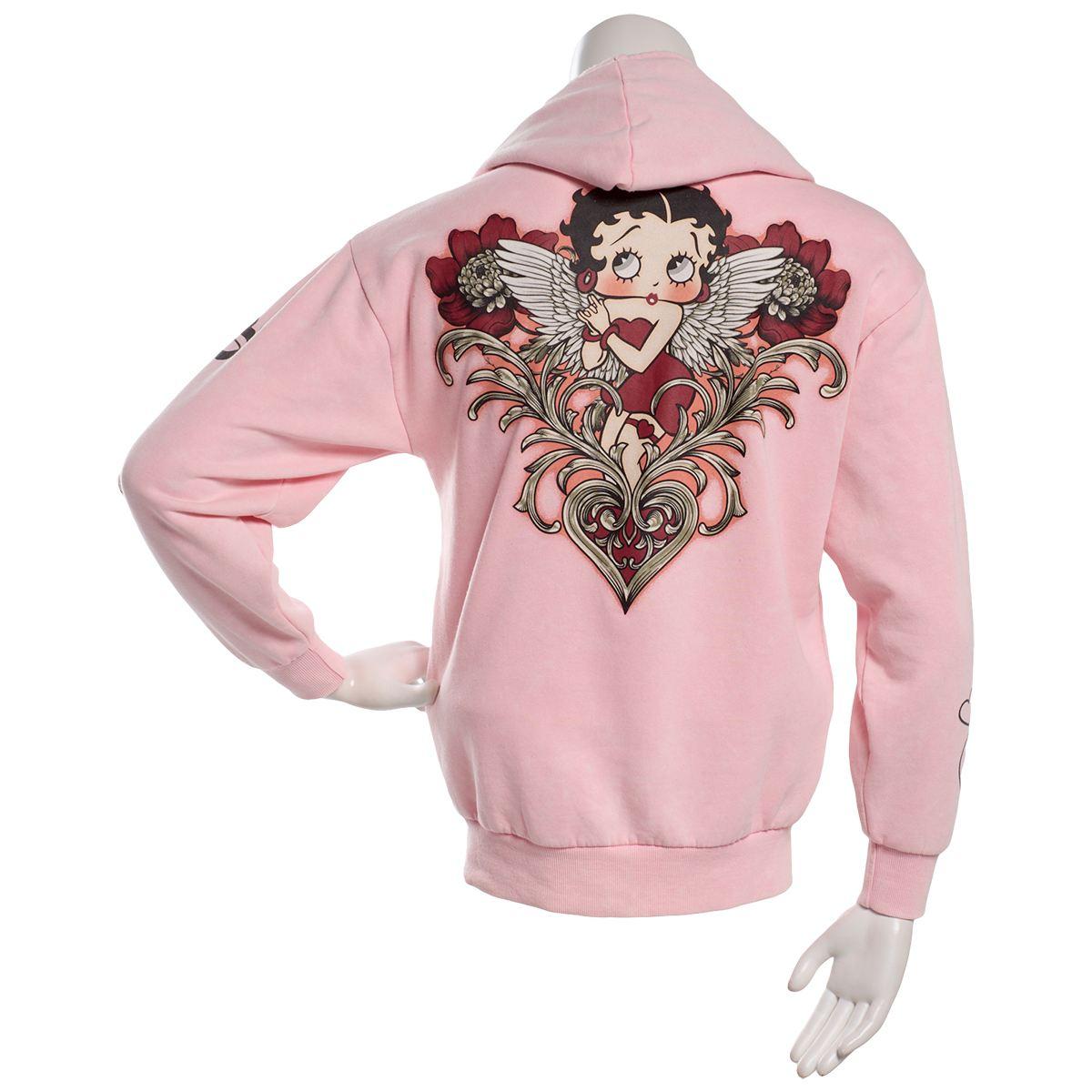 Juniors C-Life Betty Boop Large Back Screen Zip Hoodie