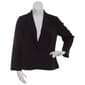 Plus Size Kasper Long Sleeve Stretch Crepe One Button Blazer - image 1