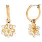 Two-Tone Open 3D Snowflake Earrings - image 1