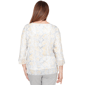 Petite Alfred Dunner Al Fresco Python Flutter Sleeve Blouse - image 2