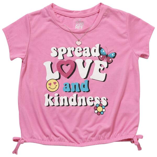 Girls &#40;7-16&#41; Star Ride&#40;R&#41; Spread Love Necklace Tee - image 