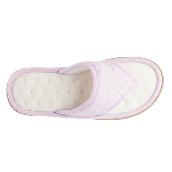 Womens Isotoner Eyelet Shield Thong Slippers