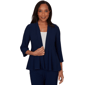 Womens Alfred Dunner Classics_F6 Light Open Crepe Cardigan Top - image 1