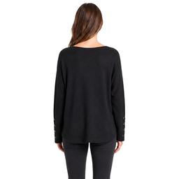 Womens Zac & Rachel Long Sleeve Lace Details Sweater