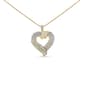 Haus of Brilliance Sterling Silver Diamond Open Heart Pendant - image 1