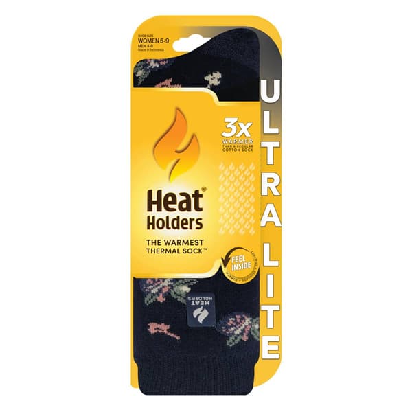 Womens Heat Holders&#174; Eliza Ultra&#8482; Lite Floral Crew Socks