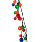 Kurt S. Adler 6ft. Green Garland w/ 48 Multicolor LED Ball Lights - image 2