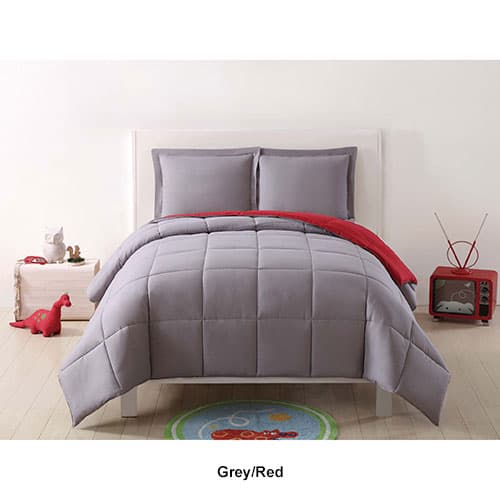 My World Solid Reversible Comforter Set