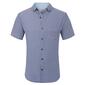 Mens Tom Baine Short Sleeve Check Dress Shirt - Navy/White Check - image 1
