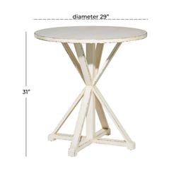 9th & Pike® White Wood Farmhouse Accent Table