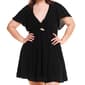 Juniors Plus Angie Solid Twist Front Eyelet A-Line Dress - image 3
