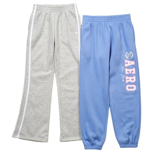 Girls (7-16) Aeropostale 2pk. Fleece Joggers/Marled Flare Pants