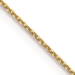 Unisex Gold Classics(tm) .6mm. Solid Diamond Cut 14in. Necklace