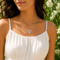Saffron 0.5ctw. Moissanite Diamond Open Heart Pendant Necklace - image 5
