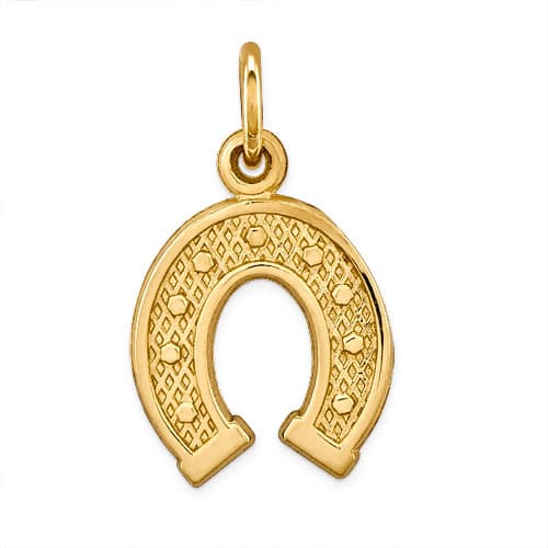 Gold Classics&#40;tm&#41; Yellow 14k. Gold Horseshoe Charm - image 