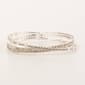 Rosa Rhinestones Crossover Mix Rows Bracelet - image 1