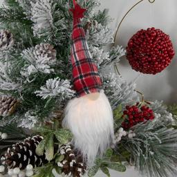 Northlight Seasonal 9in. LED Red Plaid Gnome Christmas Ornament