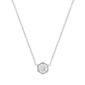 Saffron Hexagon Brilliant Moissanite Diamond Pendant Necklace - image 1
