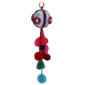 Northlight Blue & Red Ball with Pompoms Christmas Ornament - image 1