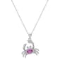 Gianni Argento Sterling Silver Pink Sapphire Crab Pendant - image 1