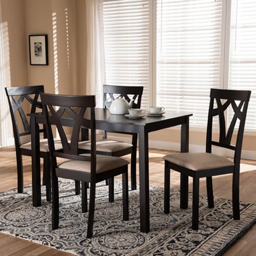 Baxton Studio Sylvia Dining 5pc. Set - image 