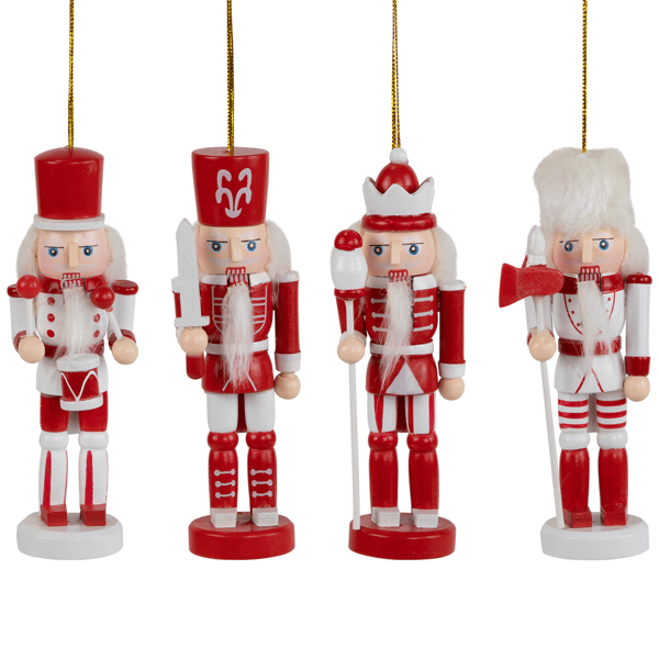 Northlight 4ct. Nutcracker Soldiers Wooden Christmas Ornaments
