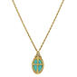 Symbols of Faith Turquoise Pendant Necklace - image 1