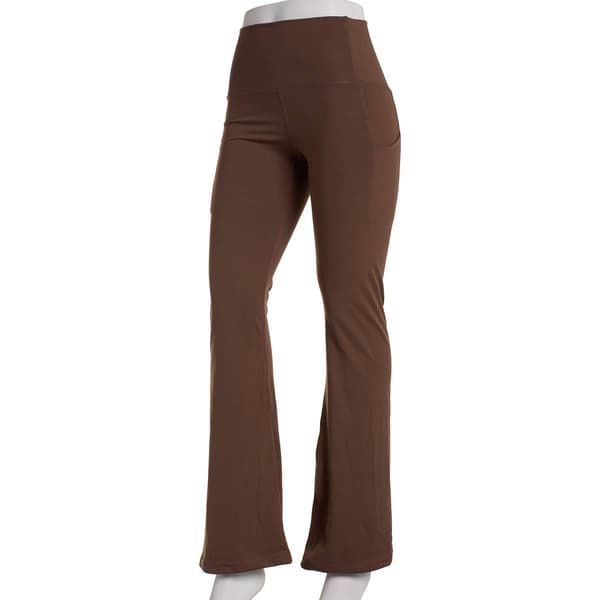 Juniors Love Tree Wide Waistband Flare Leggings with Pockets