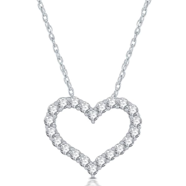 Nova Star&#40;R&#41; Sterling Silver 1ctw. Lab Grown Diamond Heart Pendant - image 