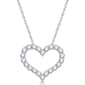 Nova Star&#40;R&#41; Sterling Silver 1ctw. Lab Grown Diamond Heart Pendant - image 1
