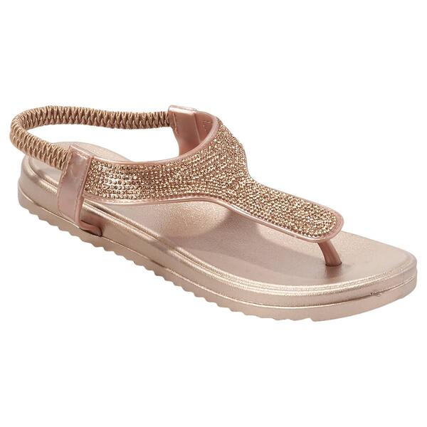 Womens Capelli New York Opaque Jelly w/Gem Trim Thong Sandals - image 