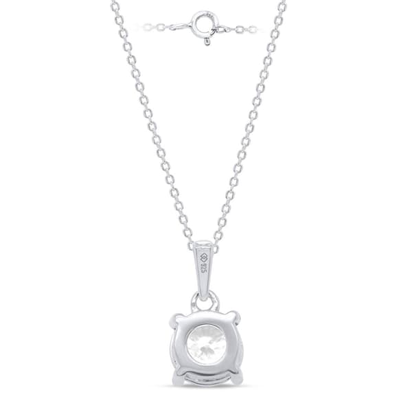 Nova Star&#174; Sterling Silver Lab Grown Diamond Solitaire Pendant