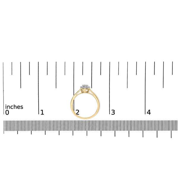 Haus of Brilliance Gold Plated Diamond Heart Engagement Ring