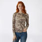 Juniors Wallflower Hayden Floral Vine Print Waffle Crew Neck Tee - image 2