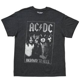 Young Mens AC/DC Highway Graphic Tee - Charcoal Heather