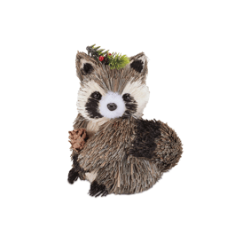 Melrose Holiday Raccoon Shelf Sitter - Set of 2