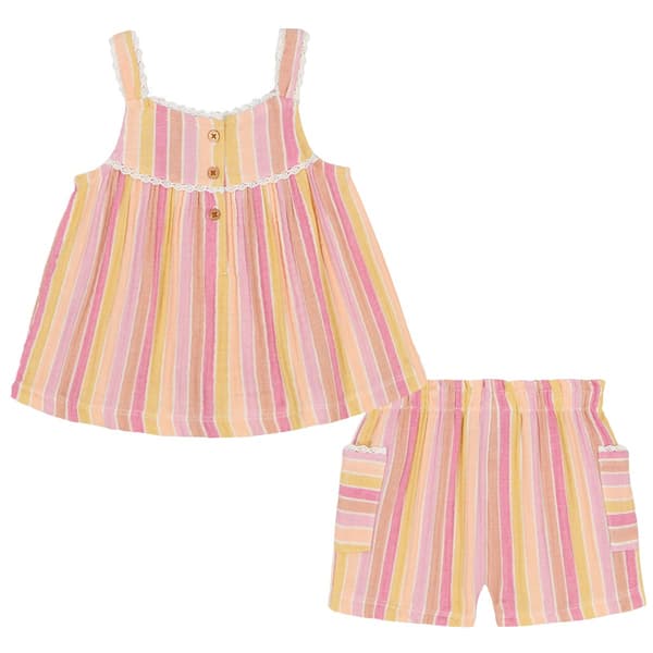 Girls &#40;4-6x&#41; Kids Headquarters&#174; 2pc. Stripe Tank Top & Shorts Set