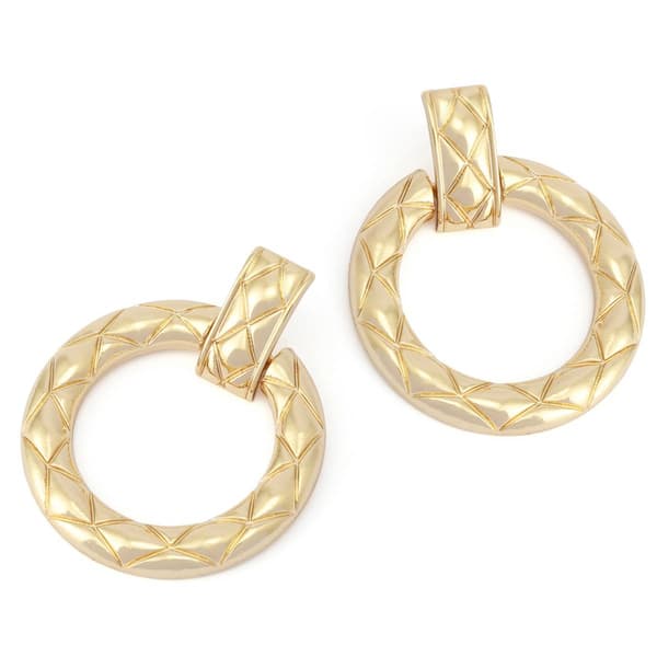 Steve Madden Textured Doorknocker Earrings