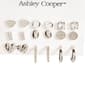 Ashley Cooper(tm) Pave Accent/Polished Shapes/Mini Hoop Earring Set - image 1