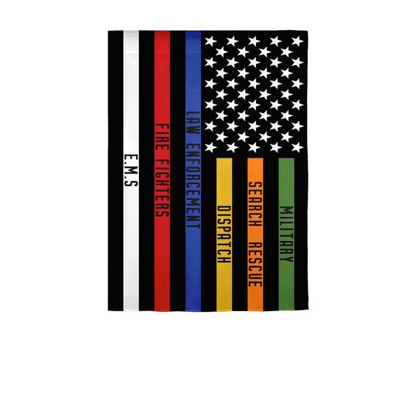 Evergreen Responders Thin Line Garden Suede Flag