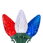 Northlight 66ft. Patriotic LED C9 Faceted Christmas Lights - image 1