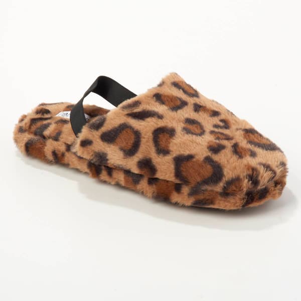 Womens Capelli New York Cheetah Faux Fur Slippers - image 